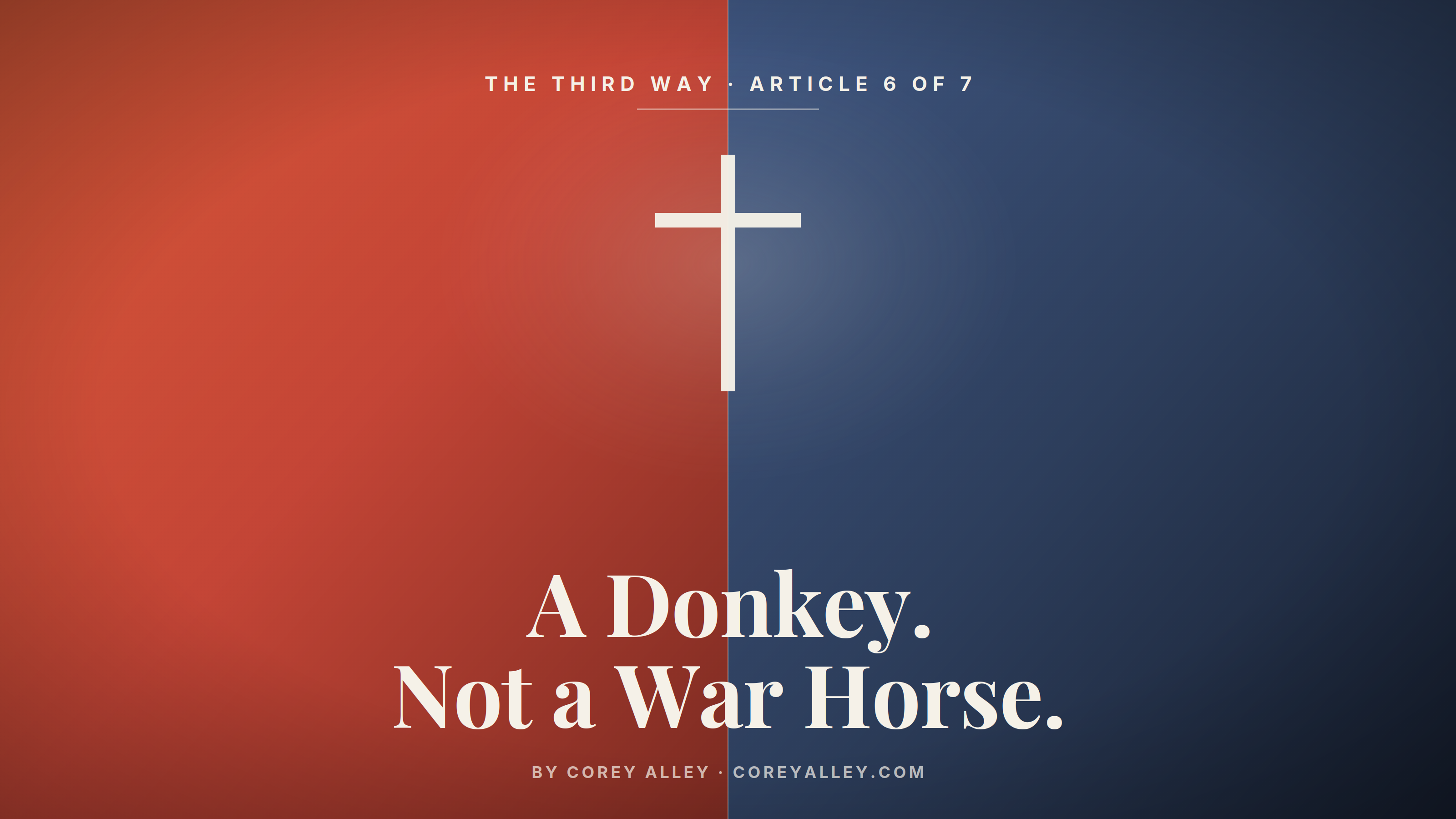 Both sides worship the same idol — and Jesus rejected it on purpose