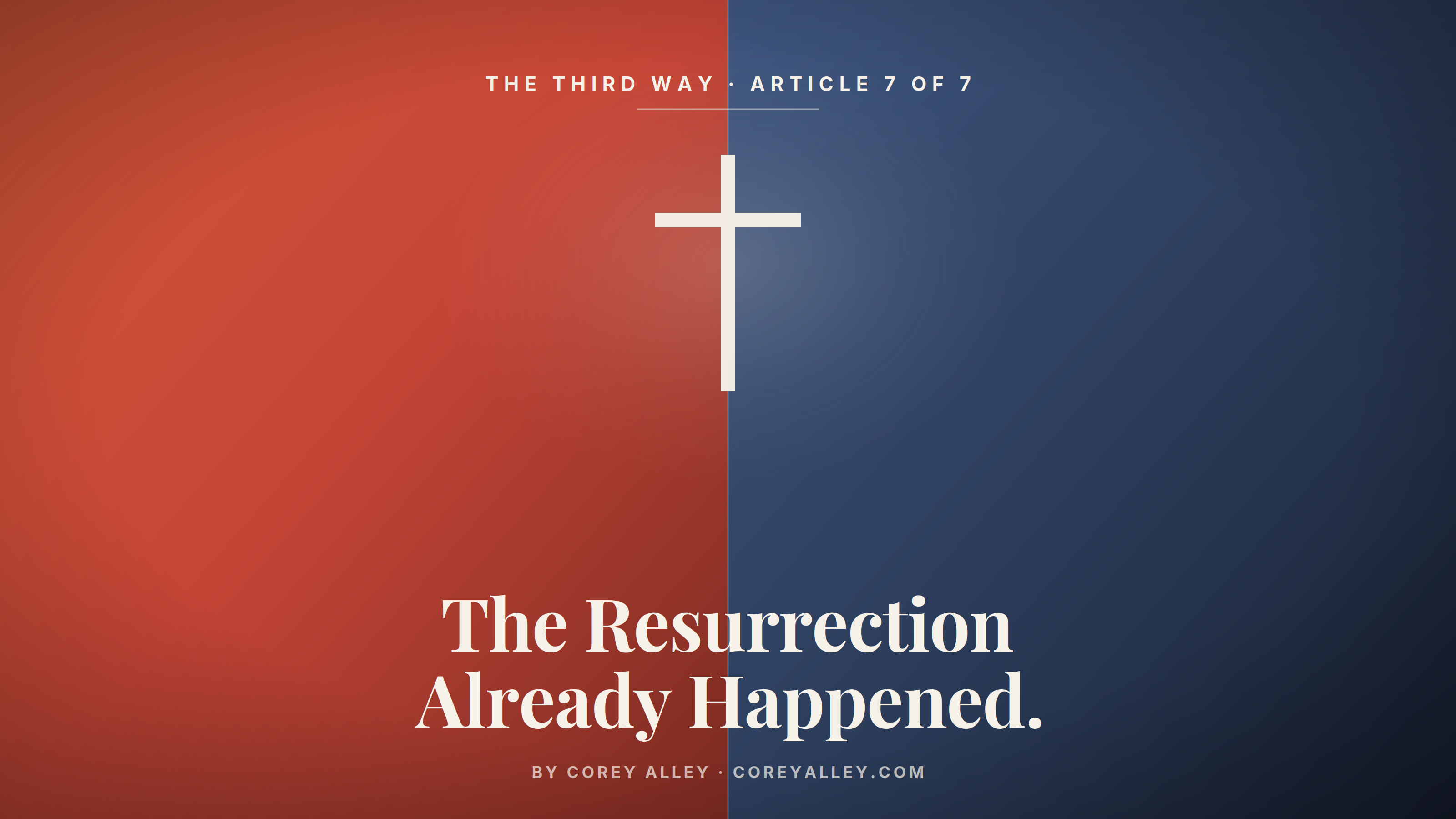 Stop acting like the world is ending. The resurrection already happened.